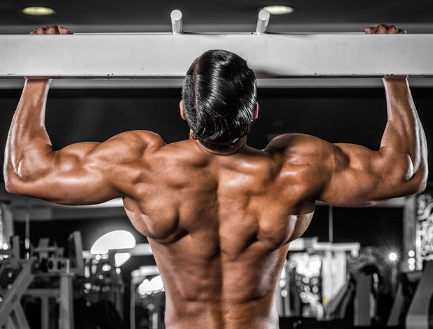 Pull-ups with a wide grip