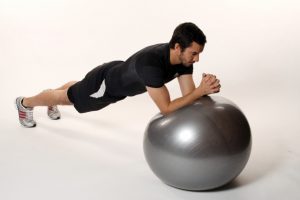 Rolling plank with fitball